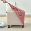 Polar Fleece Ottoman Stool Covers Elastic Thicken Square Footrest Slipcovers Dustproof Stool Covers Living Room Stool Protector