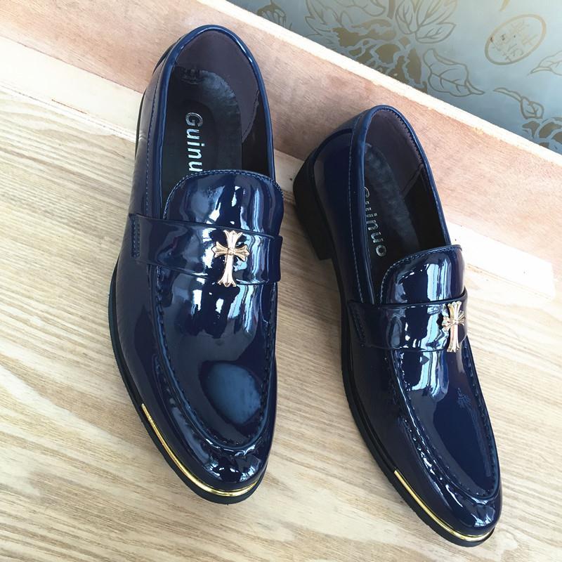 Мужские туфли из искусственной кожи тисненой под кожу аллигатора