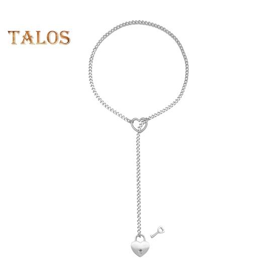 Lady Necklace Heart Pendant Adjustable Gothic Hip Hop Rock Star Singer Neck Jewelry Stainless Steel Club Party Necklace