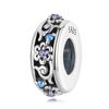 BAMOER 925 Silver Clasp CZ pave Clip Charms Daisy Beads Stopper Safety Chain fit Charm Bracelet Jewelry Clip