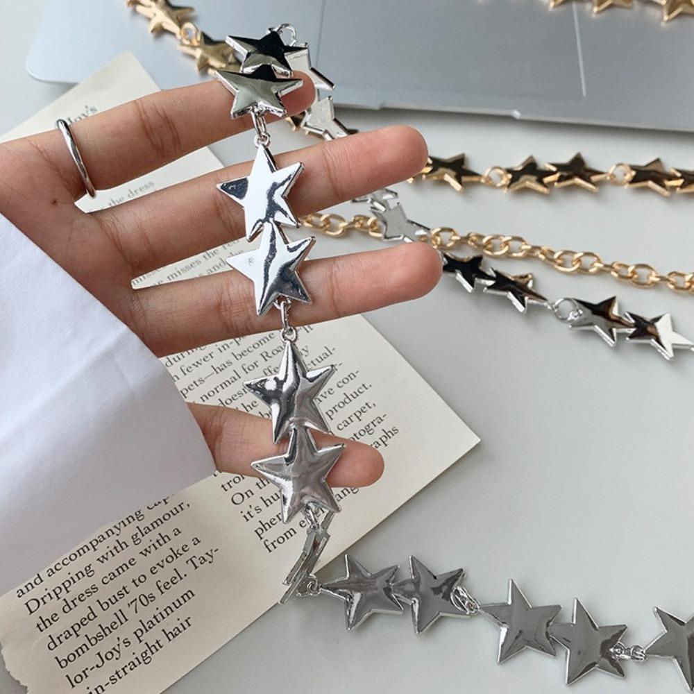 Vintage Pentagram Chain Belt Versatile Skirt Belt Women Decorative Body Jewelry