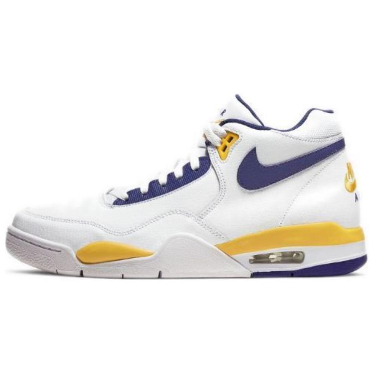 Nike Flight Legacy Винтажные Баскетбольные Кроссовки Мужские Средней Высоты Белый/Голубой/Коричневый BQ4212-102(Команда545-)