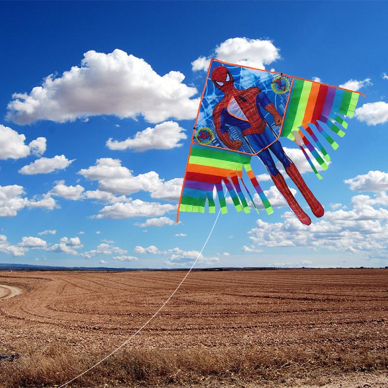 High-quality Grid Fabric Mechanical Assembly Rainbow Kite For Adults And Children