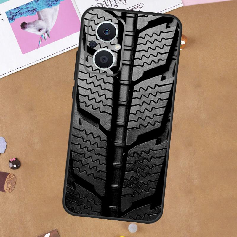 Tire Tread Wheel For OPPO Reno 7 8 Lite 10 11 12 13 14 Pro 8T 11F 12F 13F 14F OPPO Find X8 X5 X6 X9 Pro Case