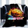 1PC Custom Name "Colorful Basketball Splash" outdooor Flannel blankets Throw Blanket All-Season Throw Gift Bedspread for Couch, Bed, Camping Holiday B