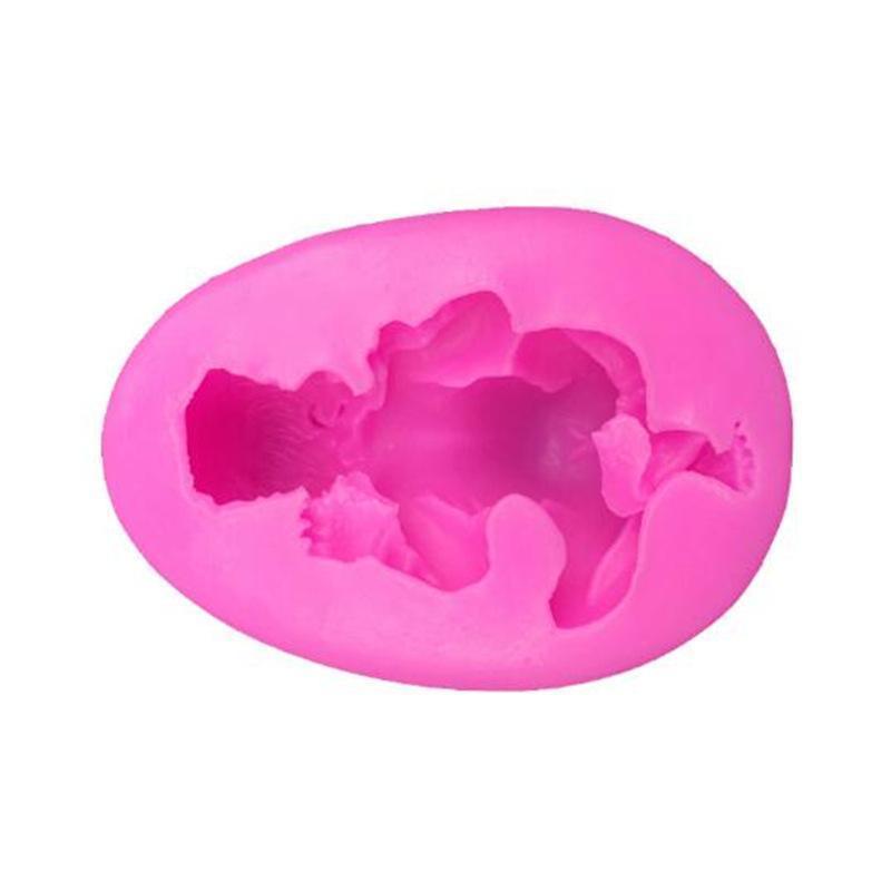 Силикон помадки 3Д отливает в форму милую форму спящего ребенка для украшения торта