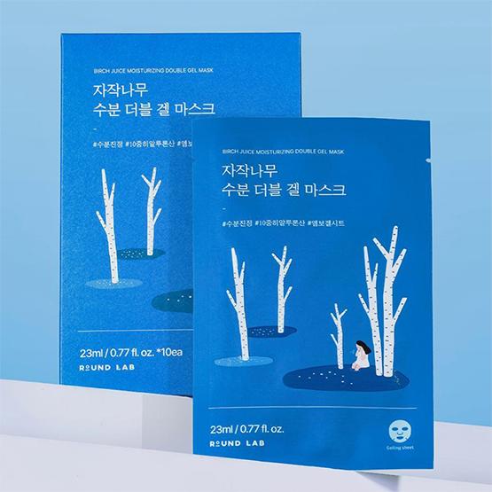 ROUND LAB Увлажняющая двойная гелевая маска с березовым соком 23 мл*10 шт.