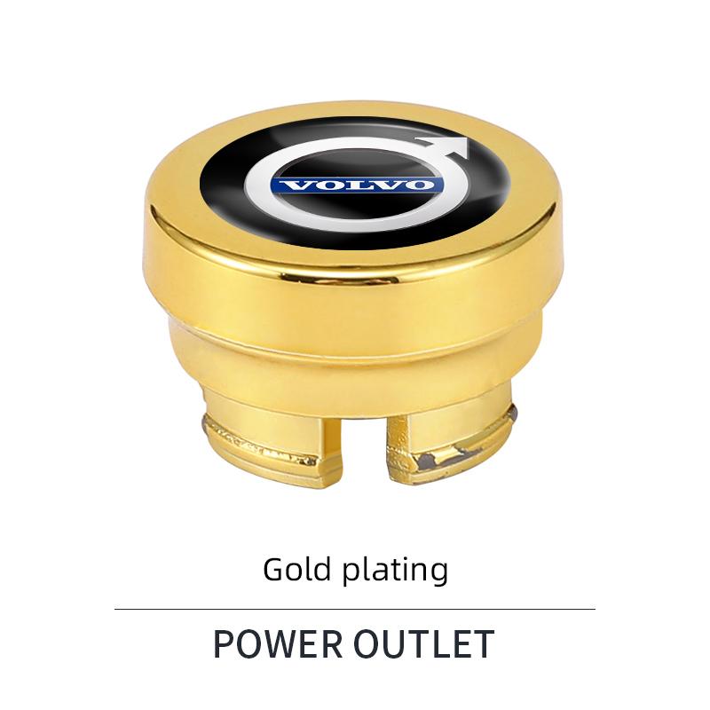 Car Cigarette Lighter Cover Dustproof Decoration Cap Sticker For Volvo ES90 EC40 EX40 EM90 XC90 V90 V60 XC60 V40 S80 S60 C40 V70