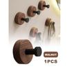 Walnut Solid Wood Hooks with No Punching and Strong Adhesive for Entering The Entrance Key Bathroom Towel Clothes Hanging Hooks