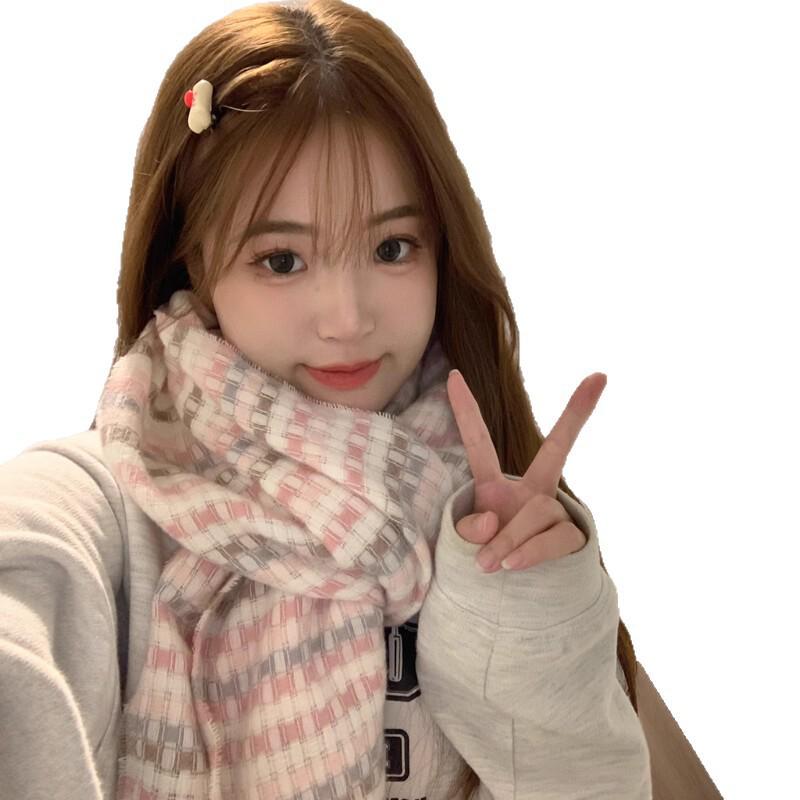 Korean Style Atmosphere Scarf - 2025 High-End Women's Autumn/Winter Warm and Windproof Neck Warmer