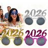 2026 Новогодняя Вечеринка Украшение Смешные Очки Цифра Очки 2026 С Новым Годом Очки Блестящие Солнцезащитные Очки Косплей Реквизит