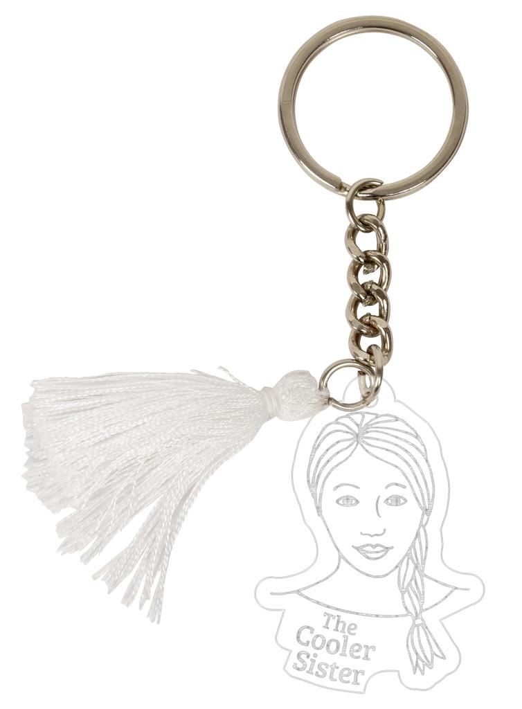 Inkdotpot Key Chain For Sister Engraved Acrylic Key Holder Housewarming Gift