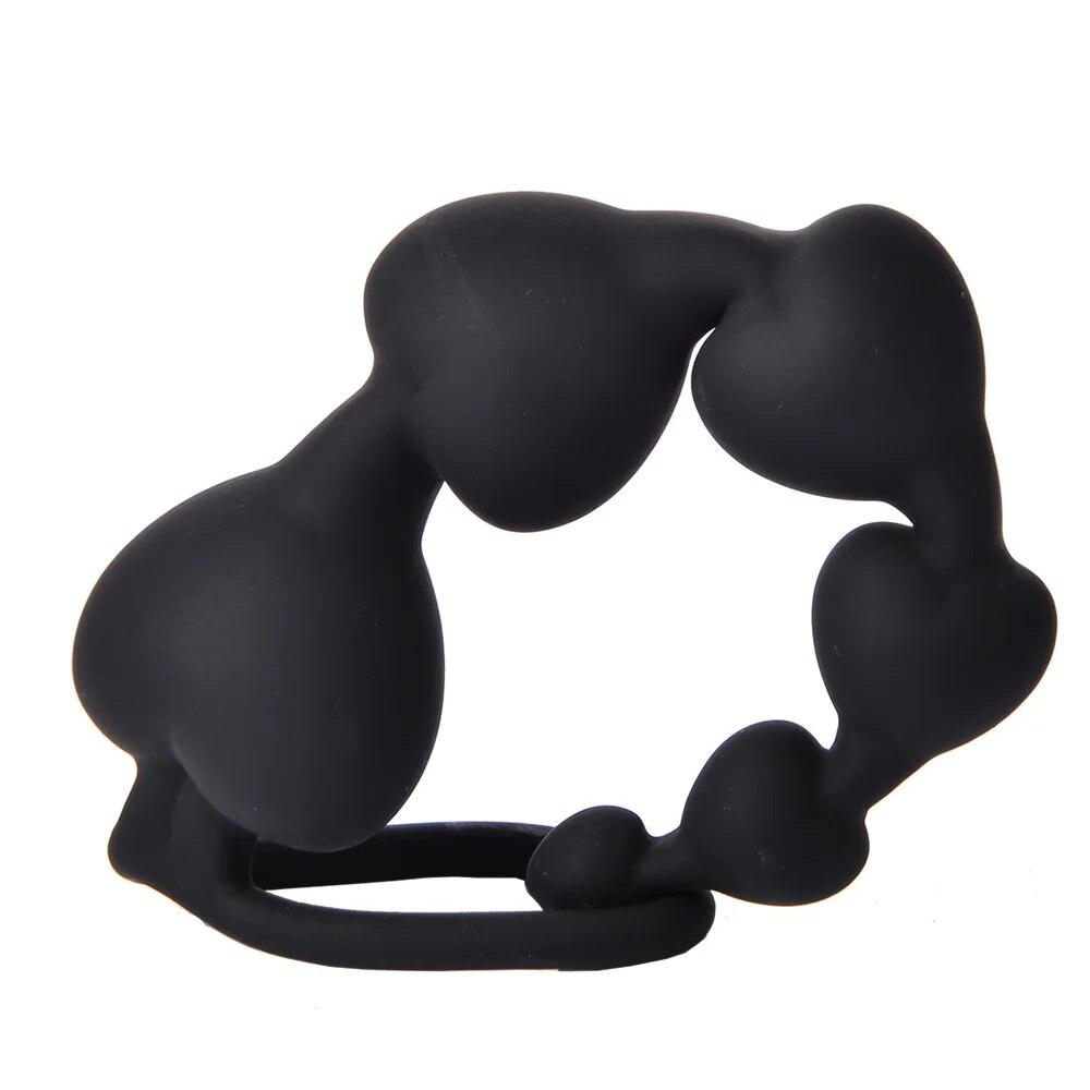 Anal Plug Massager Vaginal Stimulator With Wearable Silicone Anal Beads Female Gay Sex Toys for Men Women Butt Pull Rings Sextoy