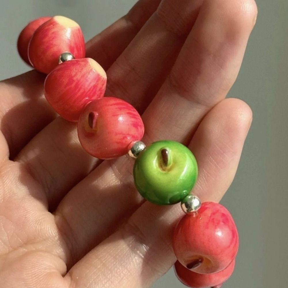 Simulation Fruit Beaded Bracelet Retro Fun Summer Colorful Bracelet Beach Vacation