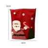 Christmas Chair Cover Dinner Dining Table Santa Claus Snowman Red Cap Ornament Chair Back Covers Christmas Decoration