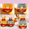 And Tom Jerry Giant Burger Plush Toy Creative Round Ball Kids Children Gift Doll