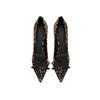 Ladies Summer Footwear Formal Shoes for Women 2025 Black with Medium Heels Stilito Moccasins Bow Elegant Dress Spring On Sale A