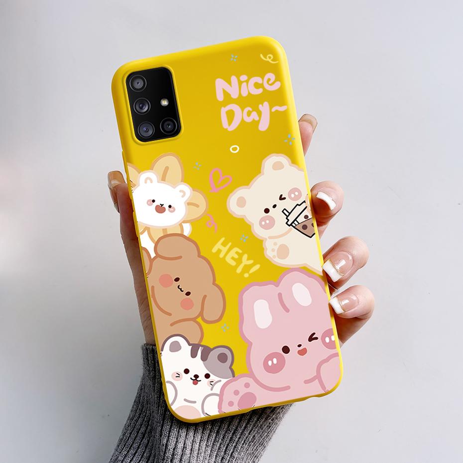 For Samsung Galaxy A51 A71 5G Case SM-A516F SM-A716F Soft Slim Cute Cartoon Frog Back Cover Fundas Bumper For Samsung A 51 Coque