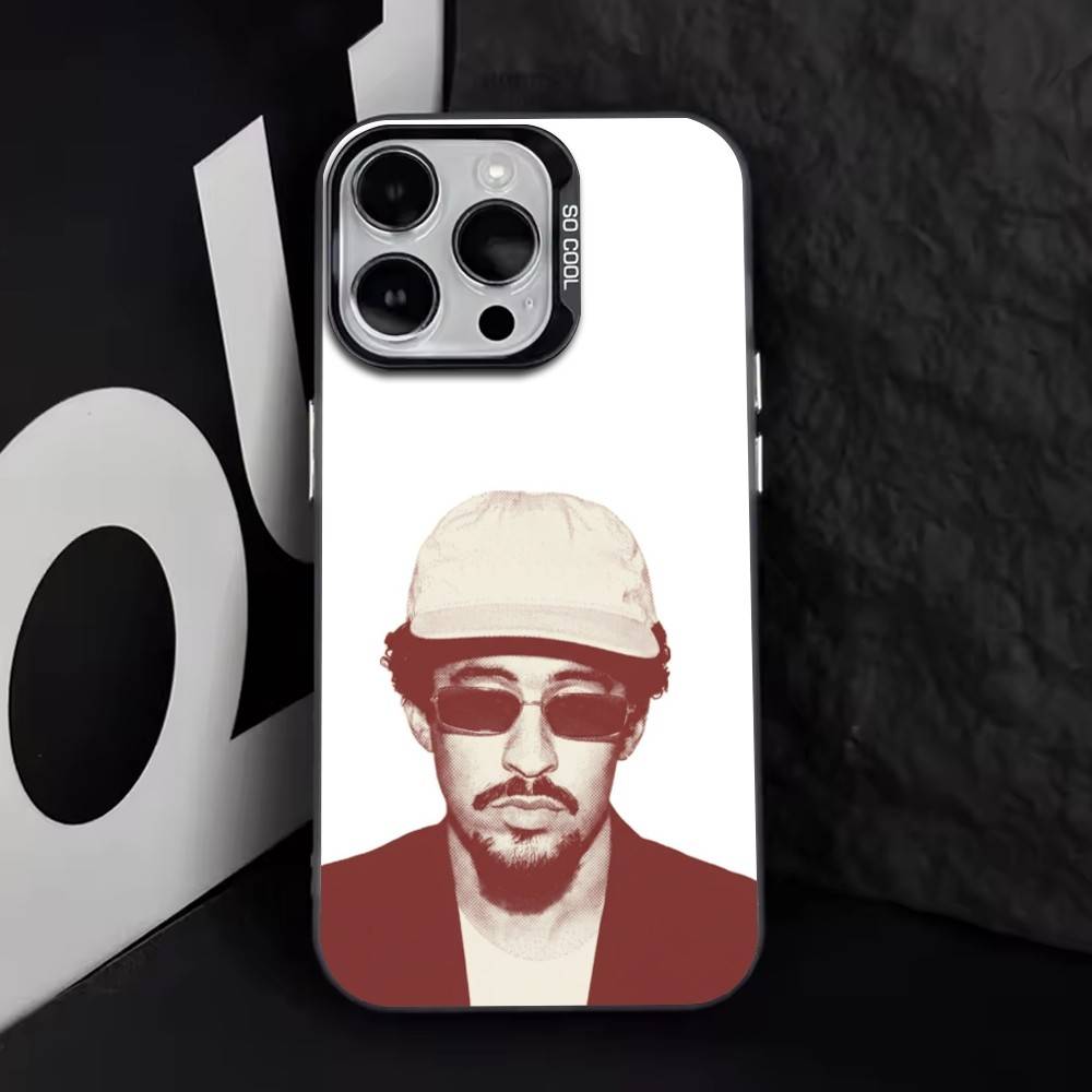 Bad Bunny Phone Case For iPhone 17,16,15,14,13,12,11 Plus,Pro Max,XS,Colorful Silver Black Cover