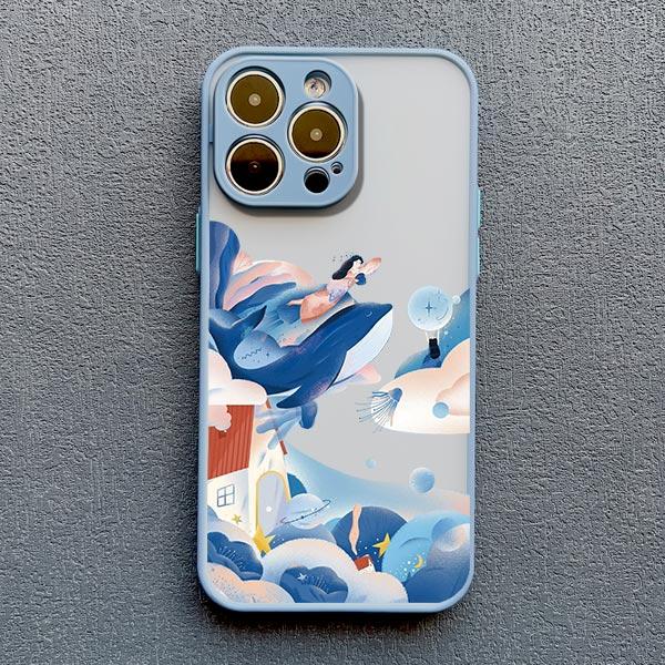 Кит Противоударный Забавный Чехол для Телефона для iPhone 13 12 11 Pro Max Mini 16 15 14 Pro Max Plus X XR XS 7 8 Plus SE2 Задняя Крышка Fundas