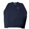 Polo FW22 Logo Embroidered Print Solid Color Crew Neck Long Sleeve Sweater Women Sweater Dark-Blue 211685218-002