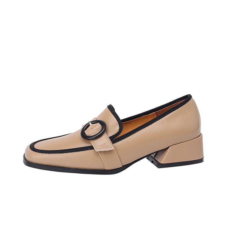 2024 Весна/Осень Новое поступление Женская обувь из натуральной кожи Одиночные туфли Разноцветные модные повседневные туфли Женские каблуки для женщин