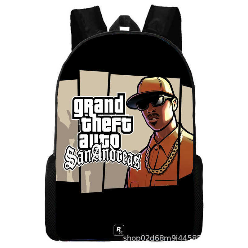 Grand Theft Auto Grand Theft Auto Периферийная Анимация Рюкзак Мужские и Женские Школьные Сумки