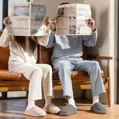 Хлопковые тапочки женские зимние новые домашние комнатные теплые антибактериальные тапочки мужские домашние мужские осенне-зимние