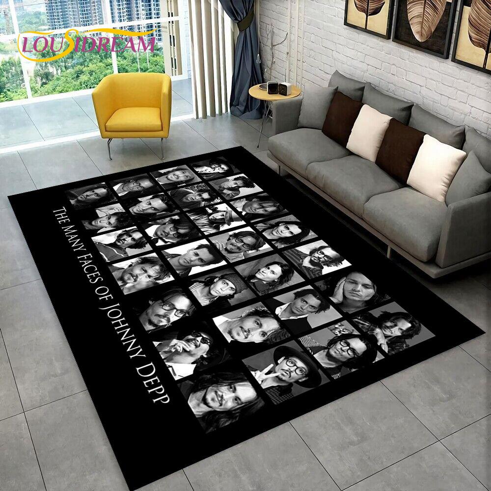 3D-печать Серия Джонни Деппа Ковер, Ковер для Дома Гостиной Спальни Дивана Прихожей Кухни, Нескользящий Коврик для Пола HD