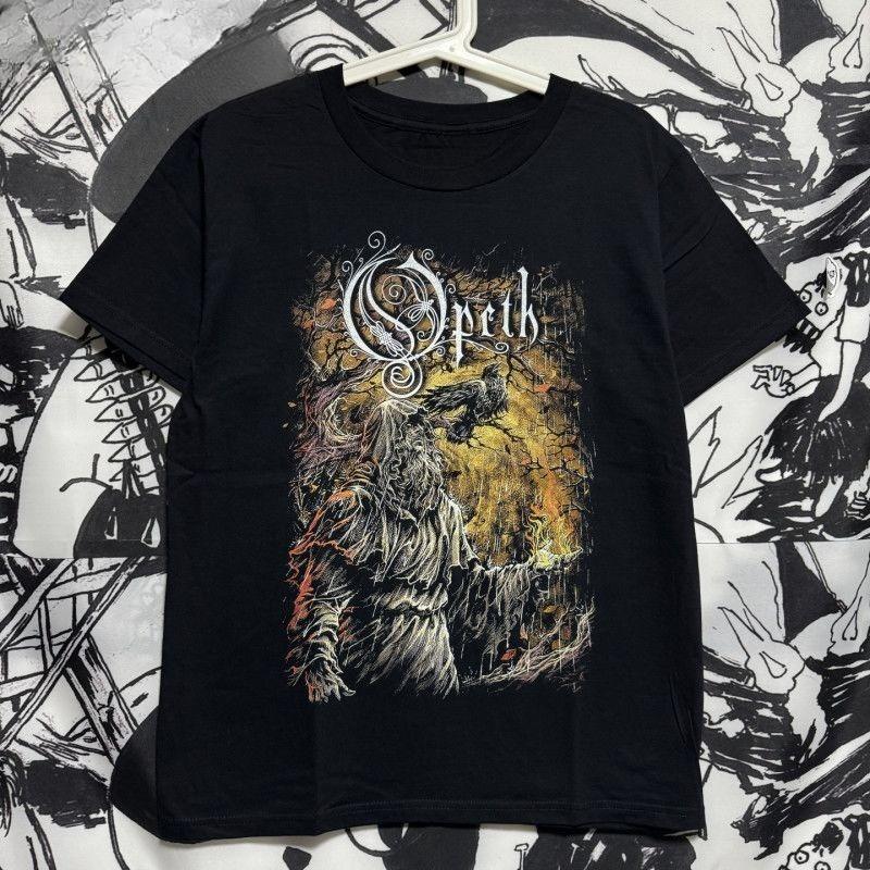 Авангардная метал-группа Opeth Нишевая Стильная Хлопковая Футболка в Рок-тематике для Мужчин и Женщин