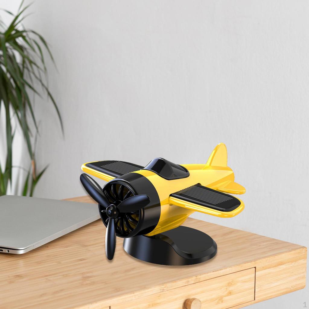 Солнечная Модель Самолета Автомобиль Центральное Украшение Декоративное Бесшумное Украшение на Приборную Панель для Транспортного Средства