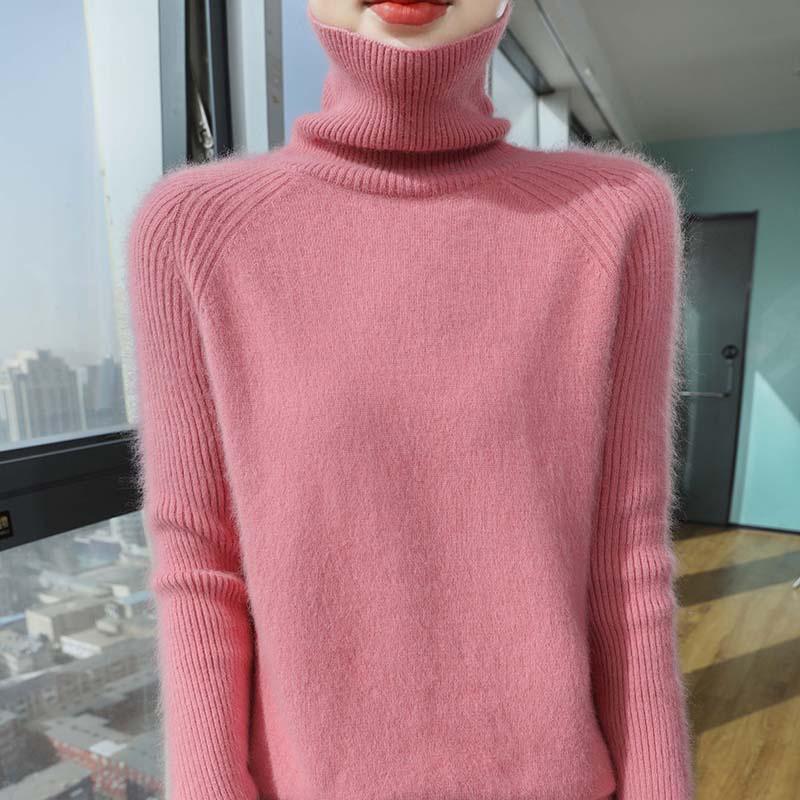 Женский кашемировый свитер Qinghe кашемир 30% кашемир 30% норка 30% шерсть 10% нейлон Женский осенне-зимний толстый кашемировый свитер мягкий и теплый