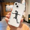 Football Player Soccer Art Clear Phone Case For iPhone 14 13 11 12 Pro Max X XR XS 7 8 Plus SE Soft Silicone Cover Coque Funda