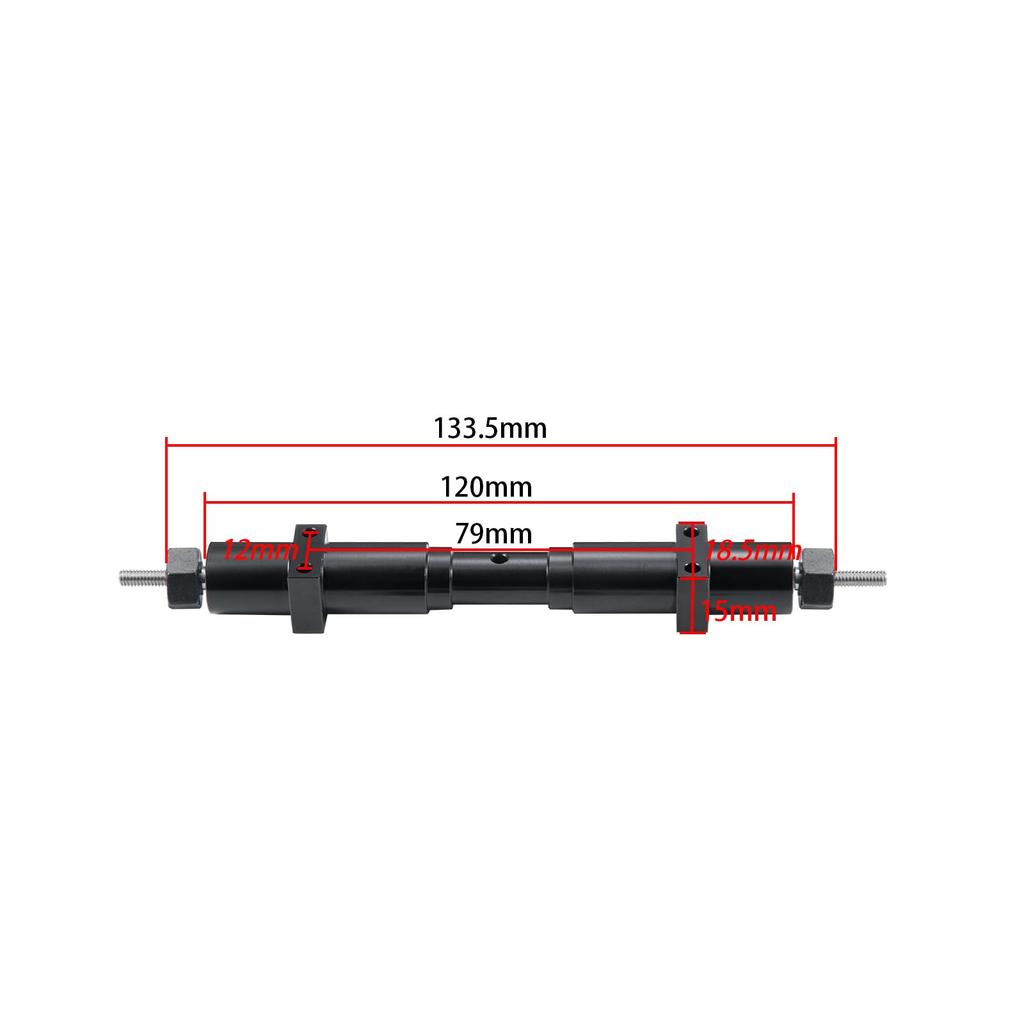 TRZX Metal Non-Powered Rear Axle Tail Axle Upgrade Accessory for Tamiya 1/14 RC Trailer Truck (133.5mm)