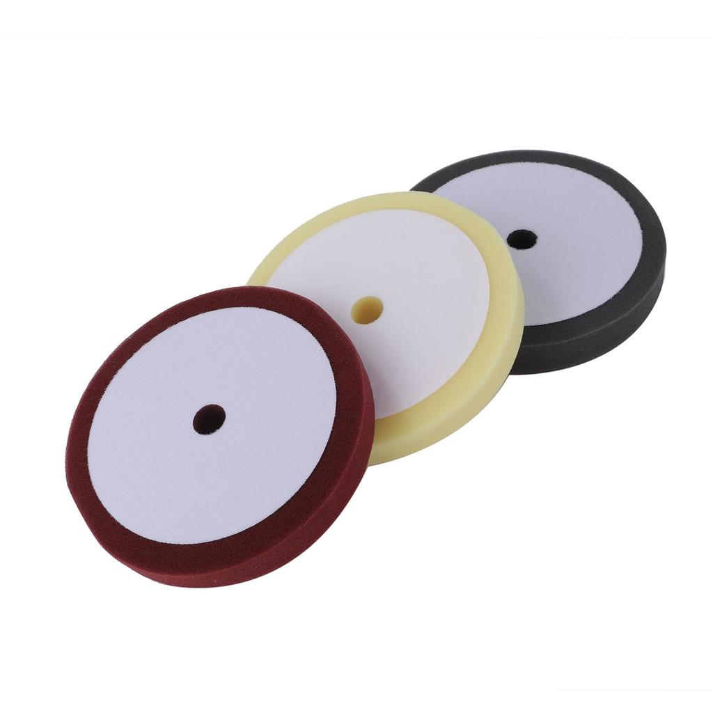 Pureseek Coarse/Medium Polishing Sponge Buff Set (25mm) - Coarse, Medium, and Fine Grits for Wax Polishing, 3-Piece Set