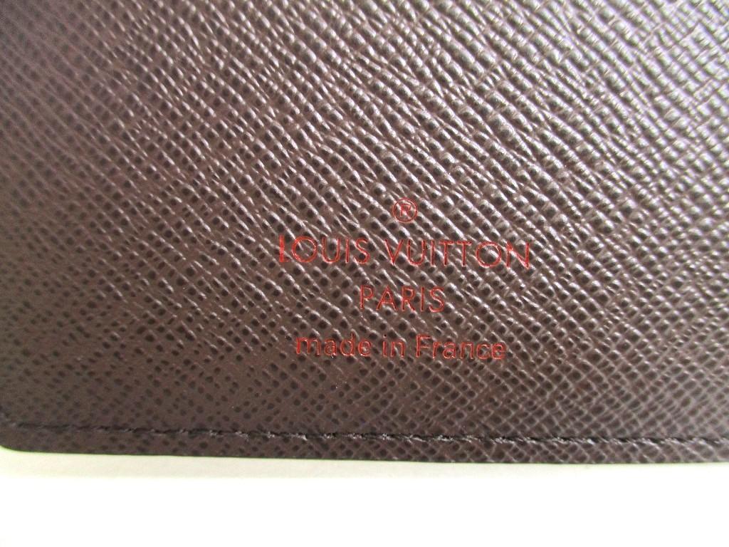 Authentic LOUIS VUITTON Damier Brown Leather Card Holder Notebook Cover #a903 Refurbished