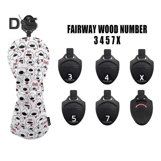 Чехол для клюшек для гольфа, защитный чехол для клюшек Fairway Woods Hybrids, чехол для клюшек для гольфа с изображением мультяшного щенка