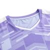 Li Ning Серия Бадминтон Удобный Повседневный Простой Пуловер с V-образным вырезом Футболка с коротким рукавом для бадминтона Топы Унисекс Светло-фиолетовый AAYV045-4
