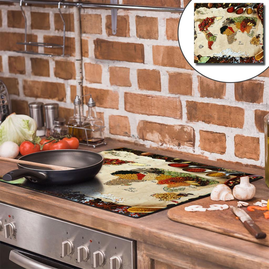 GLASS PROTECTIVE PLATE FOR STOVE 60x52 MAP
