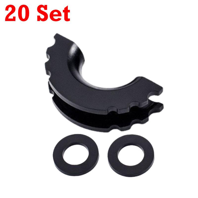 20 Sets 3/4" D-Ring Shackle Protective Cover with Washer Bow Shackles Isolator Anti Collision Covers Automotive Truck Accessory