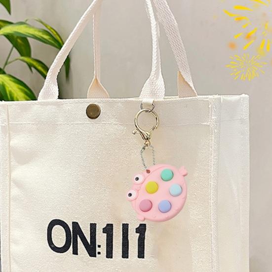 Push Bubble Chain Забавная игрушка-рыба с бусинами Puffer для снятия стресса Quick Push Globefish Сенсорная декомпрессия Непоседа