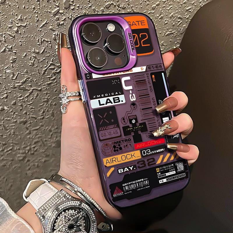 Fashion Label Pattern Print Phone Case For iPhone 17 16 11 15 14 13 12 Pro Max 16 Plus XS X XR 16E 17 Air Shockproof Back Cover