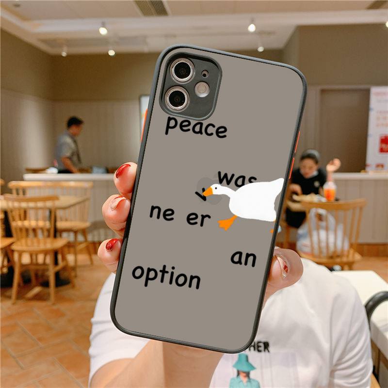 Duck Goose Game Phone Case for iPhone X XR XS 7 8 Plus 11 12 13 pro MAX 13mini Translucent Matte Case