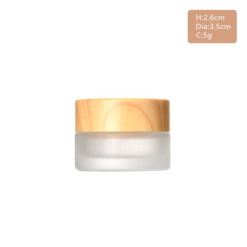 Мини-стеклянная банка для косметики, подкладка под наполнение, крышка под дерево, флакон, крем для лица, помада, контейнер для хранения, глазурь, многоразовый