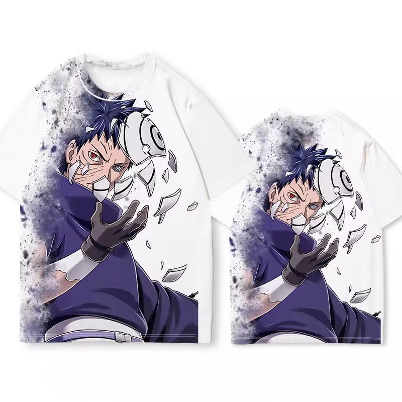 Летняя футболка с коротким рукавом Naruto для мальчиков, с полурукавом, Помощь Наруто Какаши, Детская одежда, Футболка, Тренд детской одежды