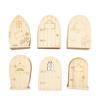 60pcs DIY Unfinished Wooden Ornaments Cartoon Pattern Boxwood Hand Painted Wooden Ornaments To