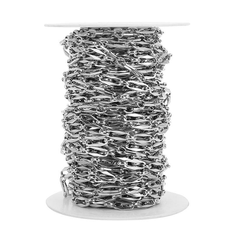 Прямоугольная пряжка из нержавеющей стали 8 мм, бриллиантовая цепочка: Украшение ручной работы в стиле хип-хоп для мужчин