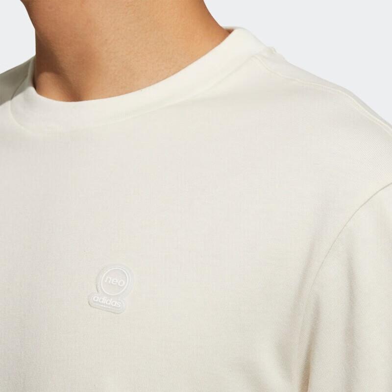 Adidas Футболка Neo Solid Color Crew Neck Sports унисекс Tops бежевый HS6813