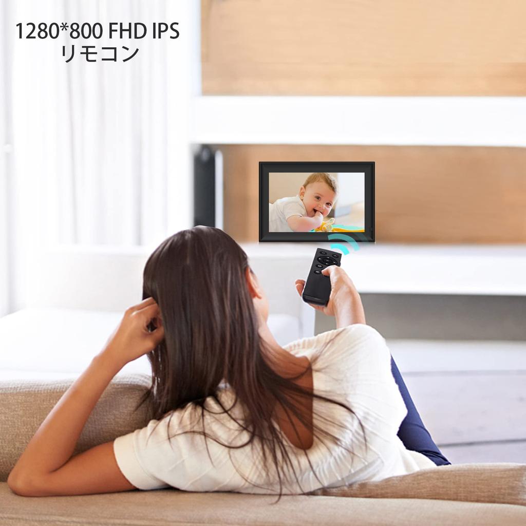 Цифровая фоторамка дюймов Низкое энергопотребление IPS полный угол обзора Разрешение экрана 1280 x 800 Календарь в комплекте Автоматический календарь