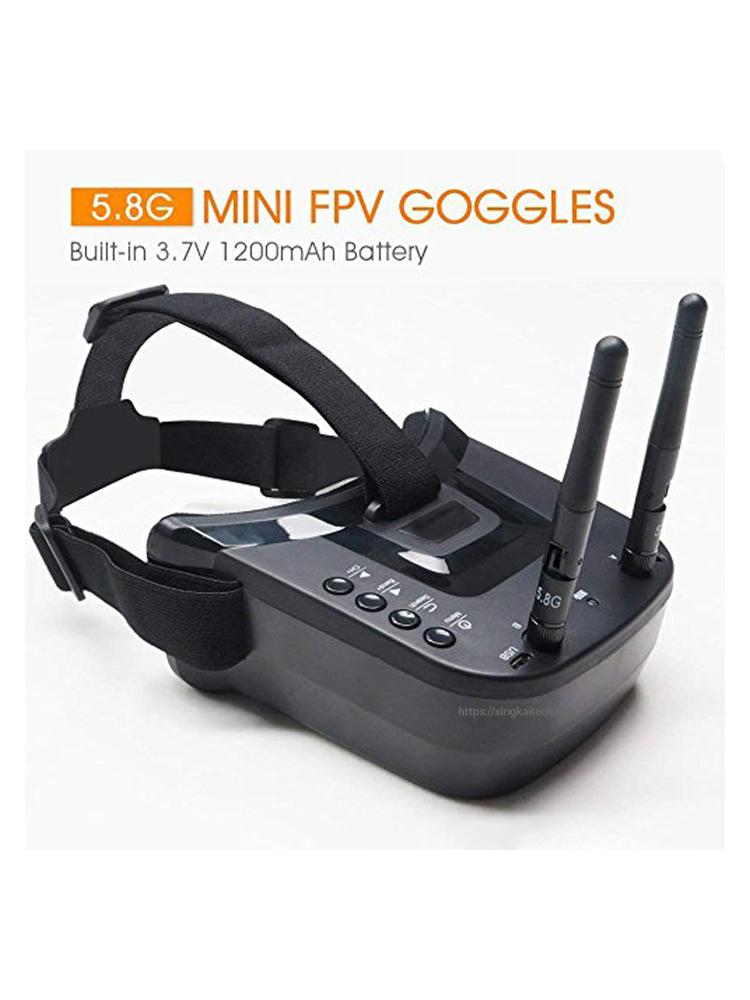 Мини FPV Очки 5.8ГГц 3 Дюйма 40 Каналов 480x320 LCD Экран 1200 мАч FPV Видео Шлем Очки с аккумулятором